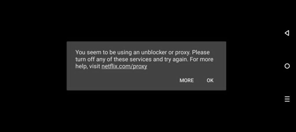 netflix proxy error